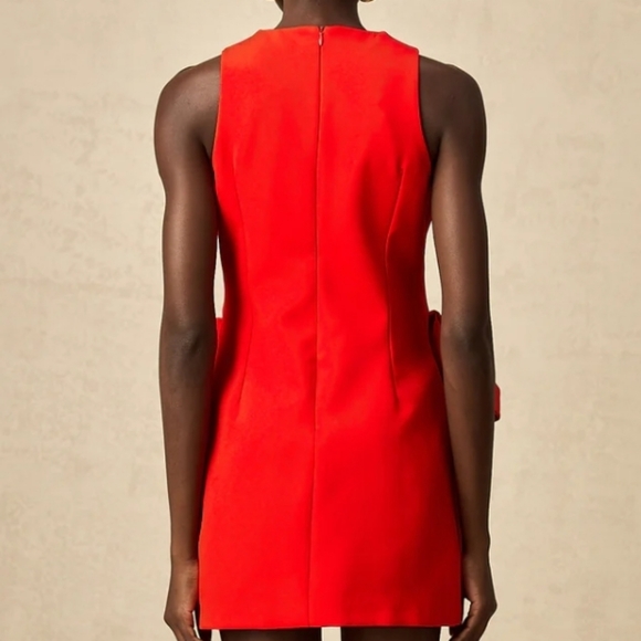 MISS ROSIER RED SLEEVELESS ACCENT BOW, MINI DRESS SIZE, M, NWOT - Picture 9 of 15